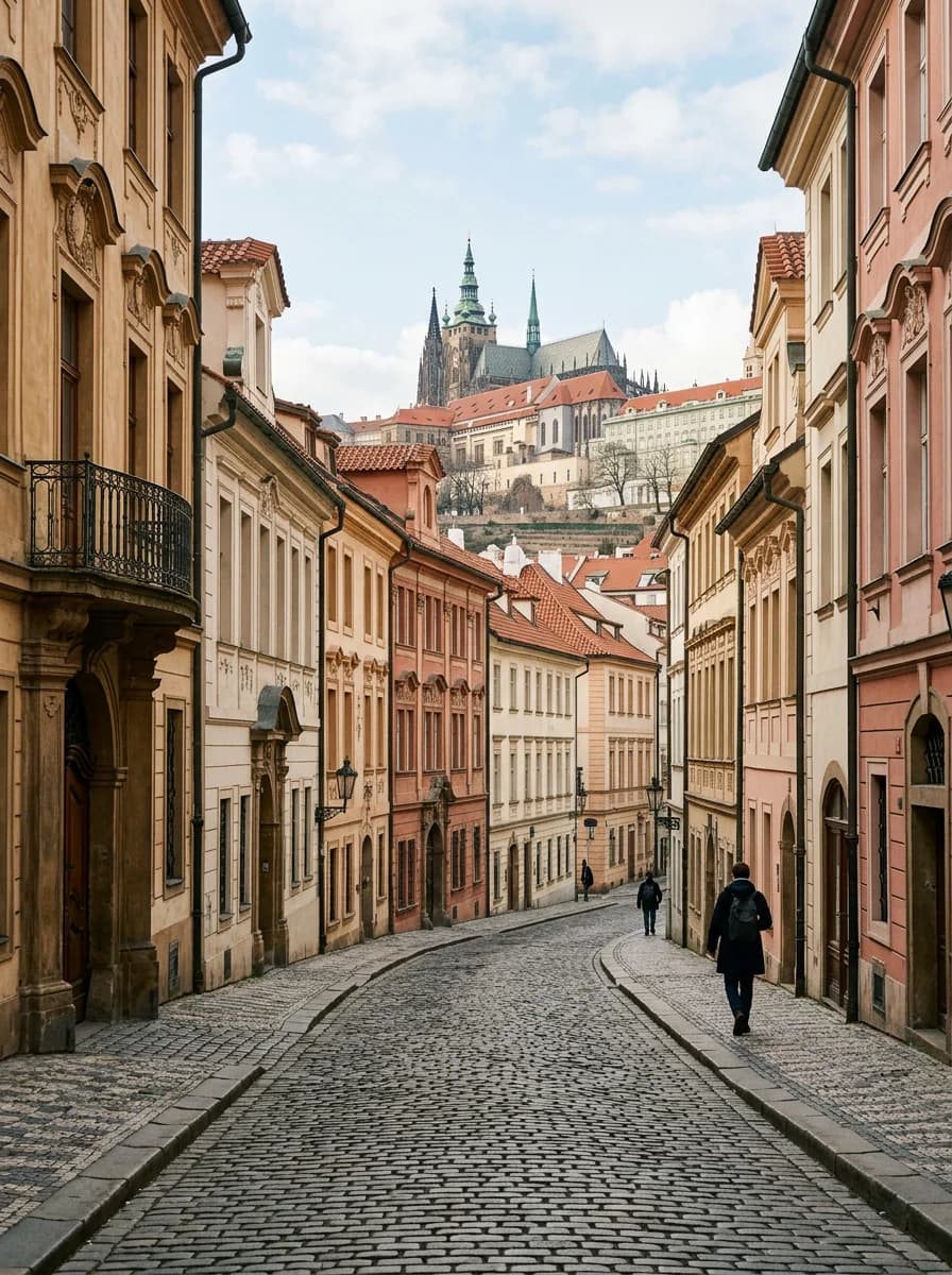 Calle empedrada de Malá Strana